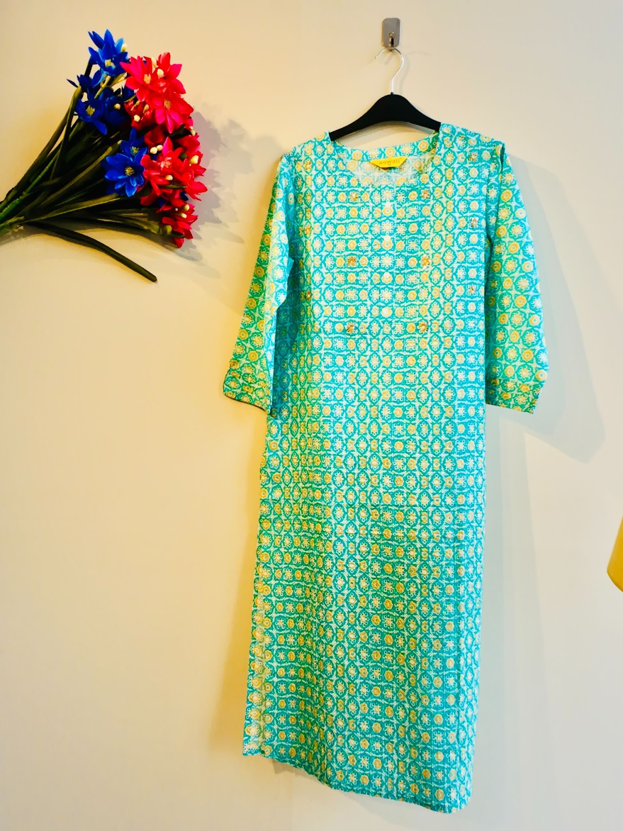 Floral Pattern green Dress
